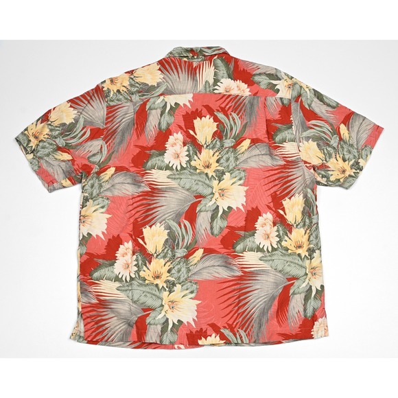 Tommy Bahama Shirt Men's XL Floral Camp Hawaiian 100% Silk Button Up Resort Wear - Picture 7 of 9